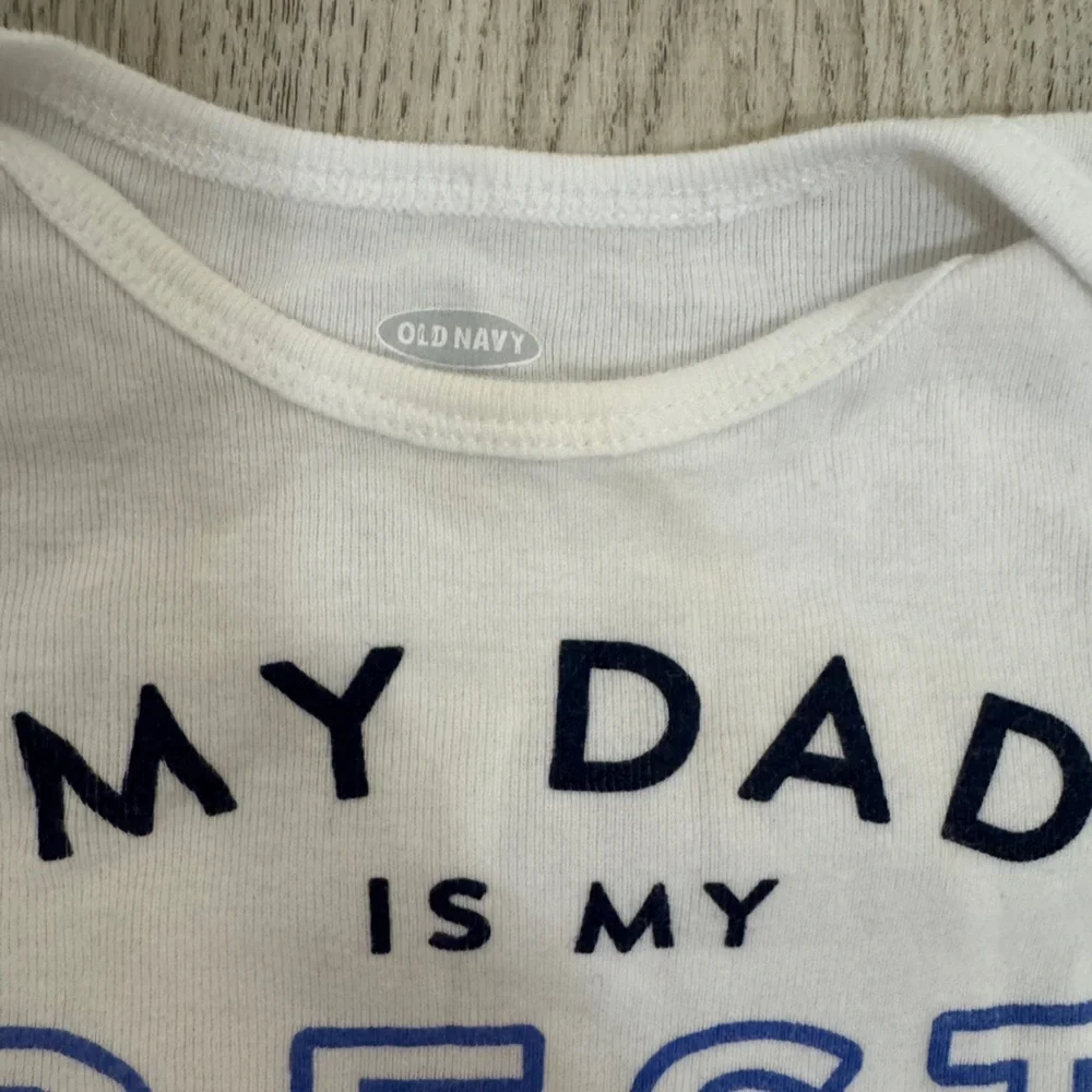 White Baby long sleeve onesie  - 'My Dad is My Best Friend'